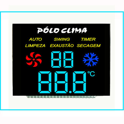 Harga yang bagus Hitam Putih COG Segmen LCD Custom Module VA Film Hitam Untuk Aplikasi Thermostat Warna on line
